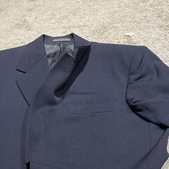 VTG Pierre Cardin Mens Blazer Sport Coat Size 36R 100% Wool Navy Gold Buttons - Picture 6 of 12